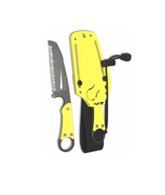 SMJ RESCUE Multi-purpose survival knife coated in Teflon and compatible with MOLLE