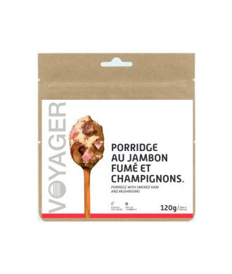 Porridge au jambon fumé et champignons lyophilisé