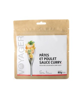 Pâtes et poulet sauce curry lyophilisé