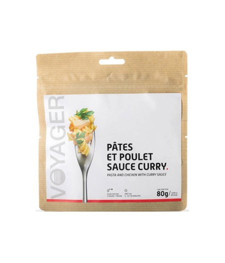 Pâtes et poulet sauce curry...