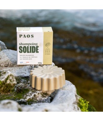 Solid shampoo with organic grapeseed oil